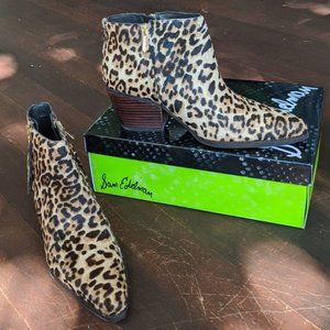 Walden Sand Leopard Calf Hair Bootie SAM EDELMAN